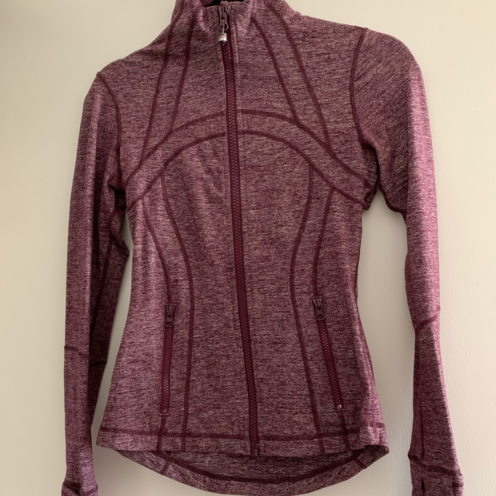 Lululemon Full Zip Running Jacket, Sz 4, Plum